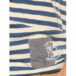 T-Shirt Kaos blue-white